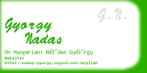 gyorgy nadas business card